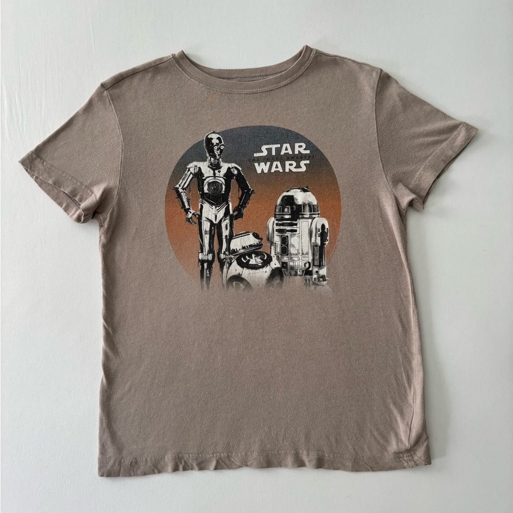 Crazy 8 Kids Brown Short Sleeve Tee with Star Wars Droids Graphic